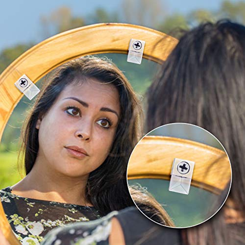 20 Pack Mirror Holder Clips Glass Retainer Clips Kit Mirror Hanging Kit