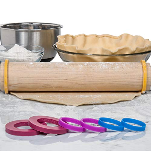 GreenOlive Rolling Pin Guide Ring Spacer Bands (8 Piece Set