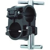 Drum Rack Right Angle Clamp, Fixed 90&deg; Connector for 1.5" Tubes (SC-GPRRA) | Drum Hardware for Power Rack Systems, Hinged Construction for Quick Installation and Rack Bar Compatibility, Black Finish