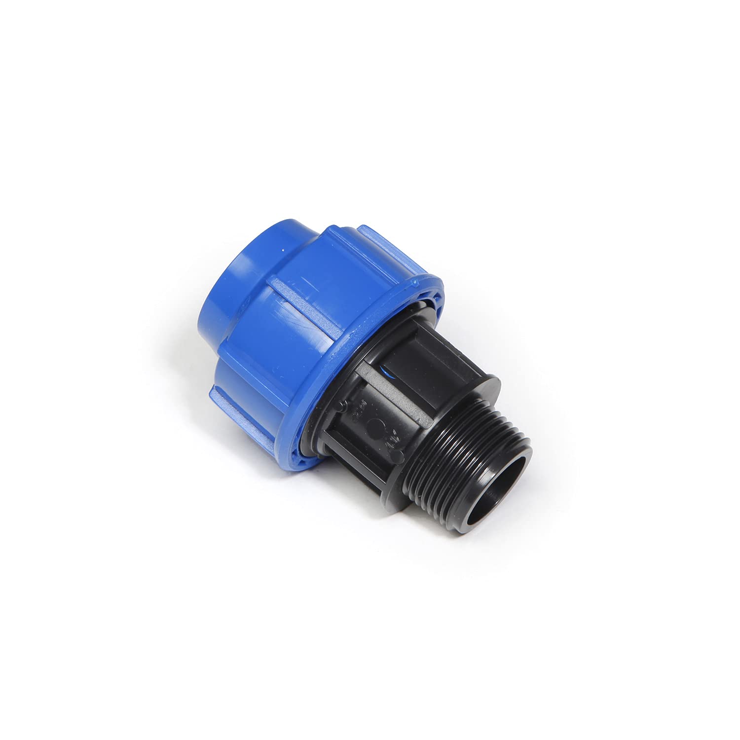 Set of 2 compression male fitting art 15810 for PE Plastic Alfa pipes (32mm x 1")