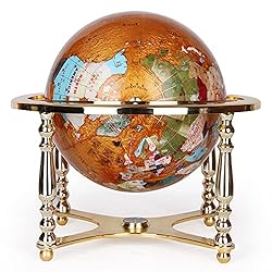 TOMYEUS Globes Imitation Gemstone Four-Corner Globe