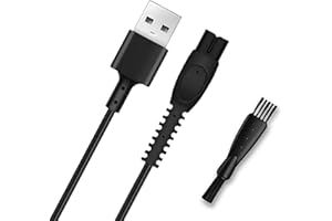MagiciansBox 5V Compatible with One Blade Charger,Cable for Philips Norelco One Blade Charger Compatible with Shaver 2400 2600 3900 5400 7200,Series 2000 3000 5000 7000 9000 Power Cord,Brush.