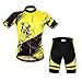 WOSAWE Mens Breathable Cycling Jersey Padded Shorts (Biker Suit, M)