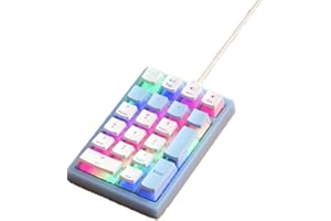 Numeric Keypad, 21 Key Number Pad with RGB Backlit Financial Accounting Mechanical Numpad Numeric Keyboard for Laptop, PC, De