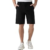 SIX ISLANDS Men's Golf Hybrid Shorts 9 Inch Inseam with Pockets Quick Dry Stretch Flat Front Casual Work Dress Shorts for Men