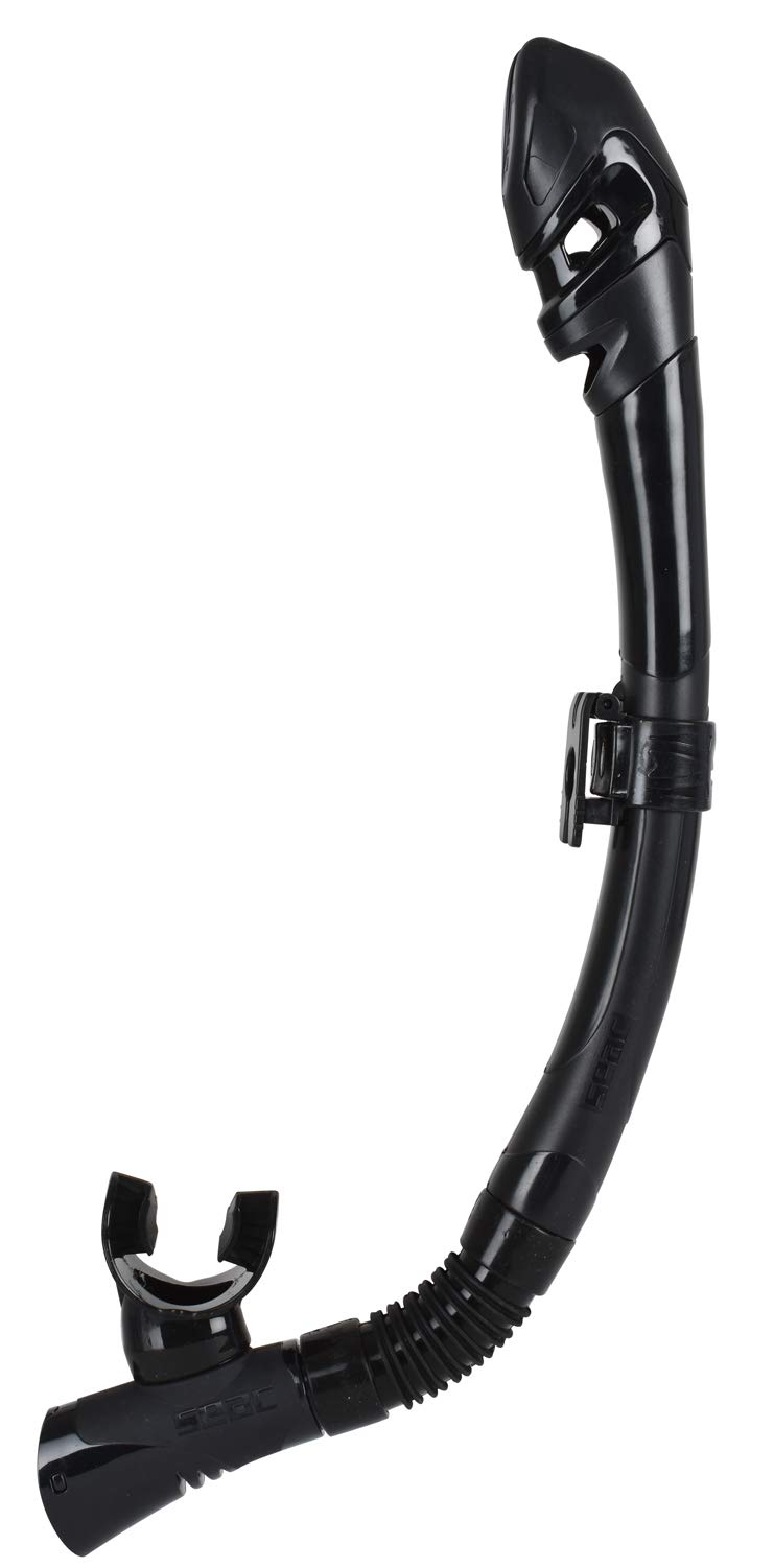 Seac Unisex Adult Fast Dry Snorkel - Black, One Size