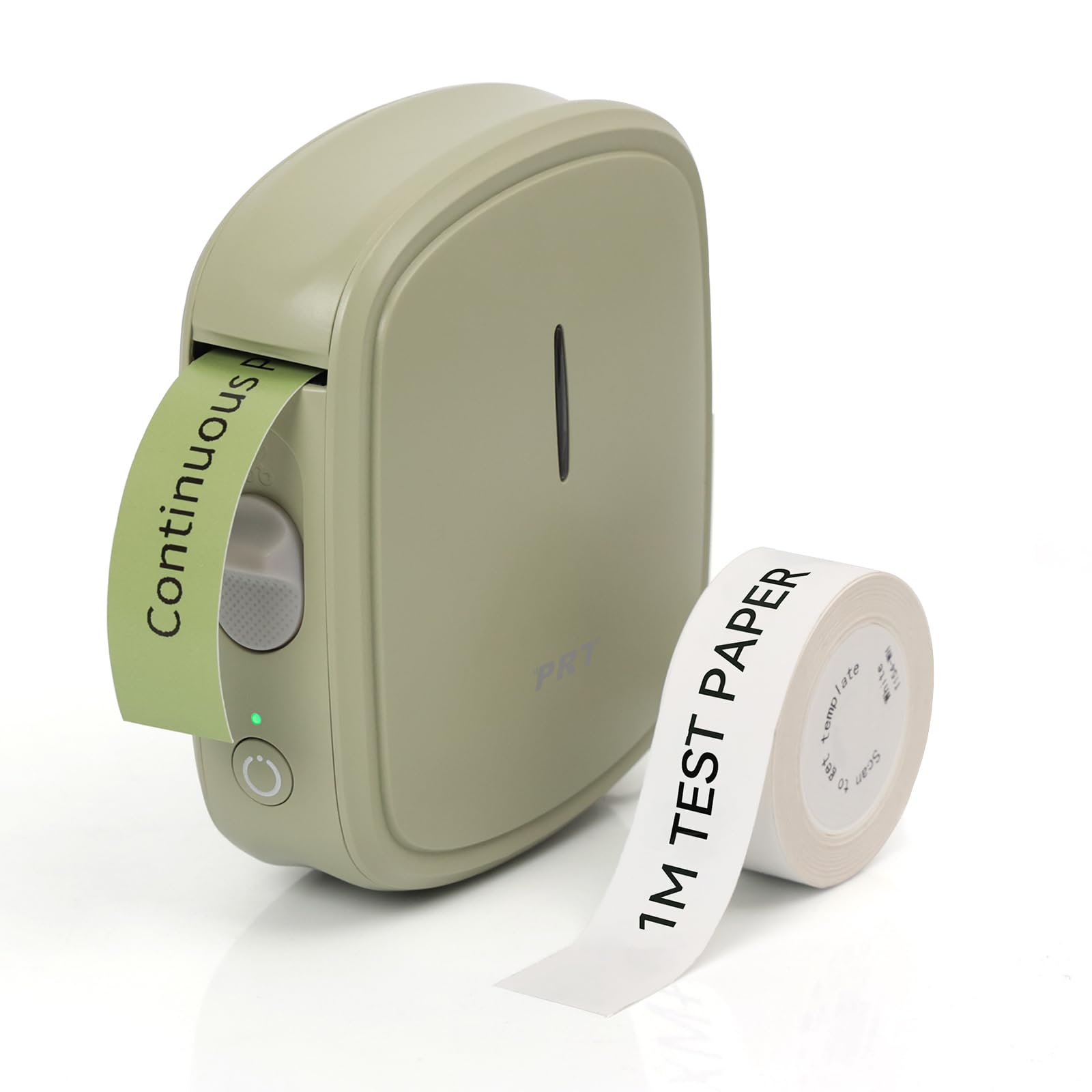 PRT Label Maker Machine with Tape, Portable Bluetooth Label Printer, Handheld Sticker Maker with Multiple Templates for Home, School, Office Organization, Waterproof Storage Barcode Label- Green