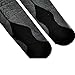 Women's Cuban Heel Thigh High Stockings with Back Seam and Silicone Lace Top Pantyhose Tall Black