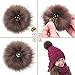 Tatuo DIY Faux Fur Pom Poms Ball with Press Button Removable Fluffy Pompom for Knitting Hats Shoes Scarves Bag Accessories (Popular Mix Colors, 16)