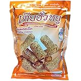 “Kanom Korped”, Peanut Bar with White Sesame, Premium Snack From Khonkaen, Thailand. (2 Packs)