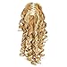 SWACC 12-Inch Short Screw Curls Claw Clip Ponytail Extensions Synthetic Clip in Drawstring Curly Ponytail Hairpiece Jaw Clip Hair Extension (Blonde Mixed-27H613#)thumb 2