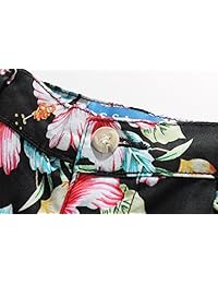 SSLR Big Boy's HIBISCUS sábana bajera ajustable de algodón Casual pantalones cortos de hawaiano