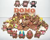 Domo Figure Charms Toy Mega Collection of 100 Featuring 8 Fun Domo Characters Including Devil Domo, Bling Domo and Godzilla Domo