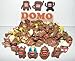 Domo Figure Charms Toy Mega Collection of 100 Featuring 8 Fun Domo Characters Including Devil Domo, Bling Domo and Godzilla Domo