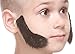 Mustaches Fake Sideburns, Self Adhesive, Novelty, Small False Mutton Chops, Facial Hair, Costume Accessory for Kids, Black Lustrous Color