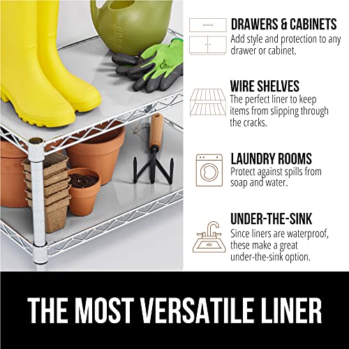Gorilla Grip Non Adhesive, Waterproof, Durable Ribbed Drawer Liner, Easy to Trim, Reusable