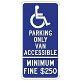 R99C-MOD California Disabled Parking Van Accessible Combo Sign - 12x24