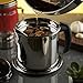 Nellam Grease Container with Separator, Includes Bonus Sponge and Towel - Durable Bacon Cooking Oil Strainer and Cooking Grease Can for Reusing Oil Stainless Steel