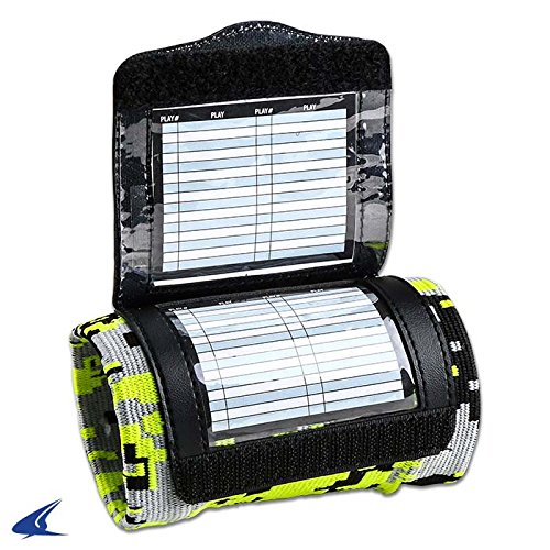 Champro Sports Wristband Playbooks,Triple, Pee Wee, Camo Optic Yellow