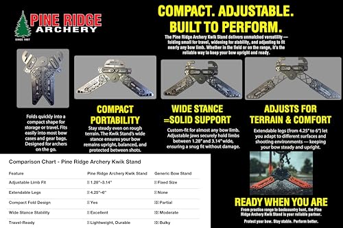 Pine Ridge Archery unisex adult Kwik Stand Bow Support, White/Pink, Universal US