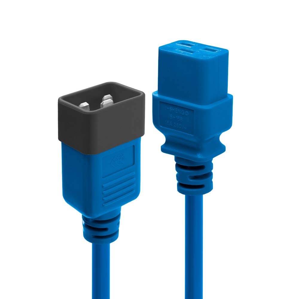 LINDY 2m IEC C19 to C20 Extension Cable, Blue