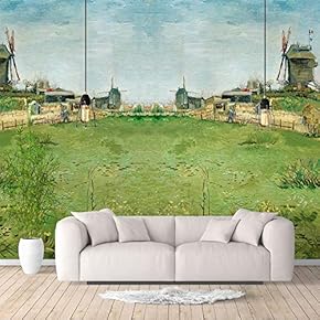 Wall Murals for Bedroom Starry Night by Van Gogh Famous Paintings Large Removable Wallpaper Peel and Stick Wall Stickers - 66x96 inches