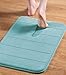 Flamingo P Memory Foam Shower Bathroom Mat Rug Soft Non Slip Bath Mats Machine Washable, 24x17 Inches, Aqua Green