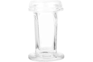 VILLCASE Laboratory Glass Staining Jar 5-Slide Capacity Transparent Coplin Tank for Microscope Slide Staining and Storage