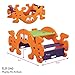 ECR4Kids Picnic Table and See Saw for Kids, 2-in-1 Pic-n-Rock, Indoor/Outdoor Play Structure, Multicolor (ELR-040A),Orange/Green
