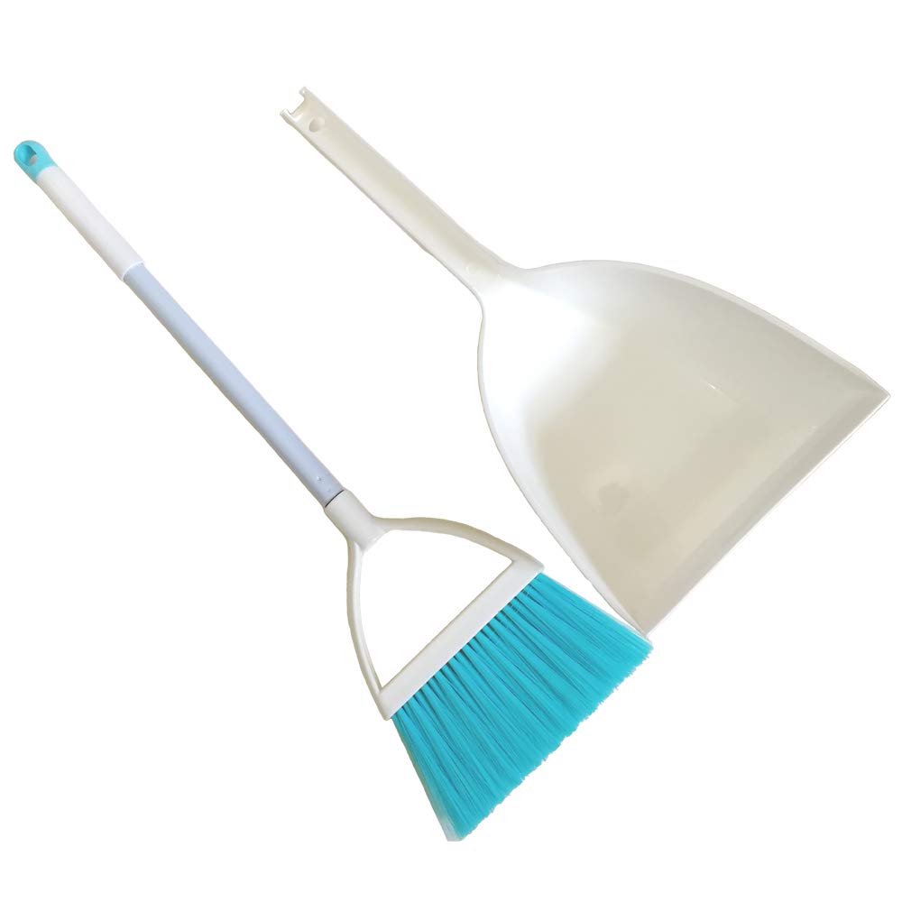 Qidiwin Mini Broom&Dustpan, Home&Kitchen Sweeping for Kids(White+Blue): Industrial & Scientific