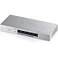 Zyxel 5-Port Gigabit Ethernet Web Managed PoE+ Switch | 4x PoE+ @60W | VLAN Support | Sturdy Metal Case | Desktop or Wall-Mount | QoS | Ethernet Splitter [GS1200-5HPv2]
