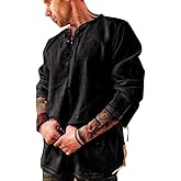 Men's Fashion Cotton Linen Shirt Long Sleeve Solid Color Ethnic Beach Yoga Top