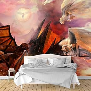 Wall Murals for Bedroom Dark Evil Dragon Removable Wallpaper Peel and Stick Wall Stickers - 66x96 inches