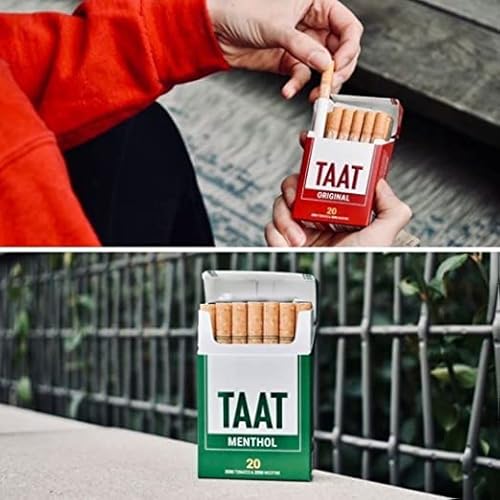 taat cigarettes TAAT Original Herbal Cigarettes - Traditional Cigarette Substitute,  Non-Addictive, Tobacco & Nicotine-Free, Natural Herbal Smoking Blend  Alternative, Full Flavors Delicate Taste - 1 Pack in Saudi Arabia