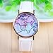 Lowpricenice 3 Colors New Arrival World Map Leather Strap Watches?(White)