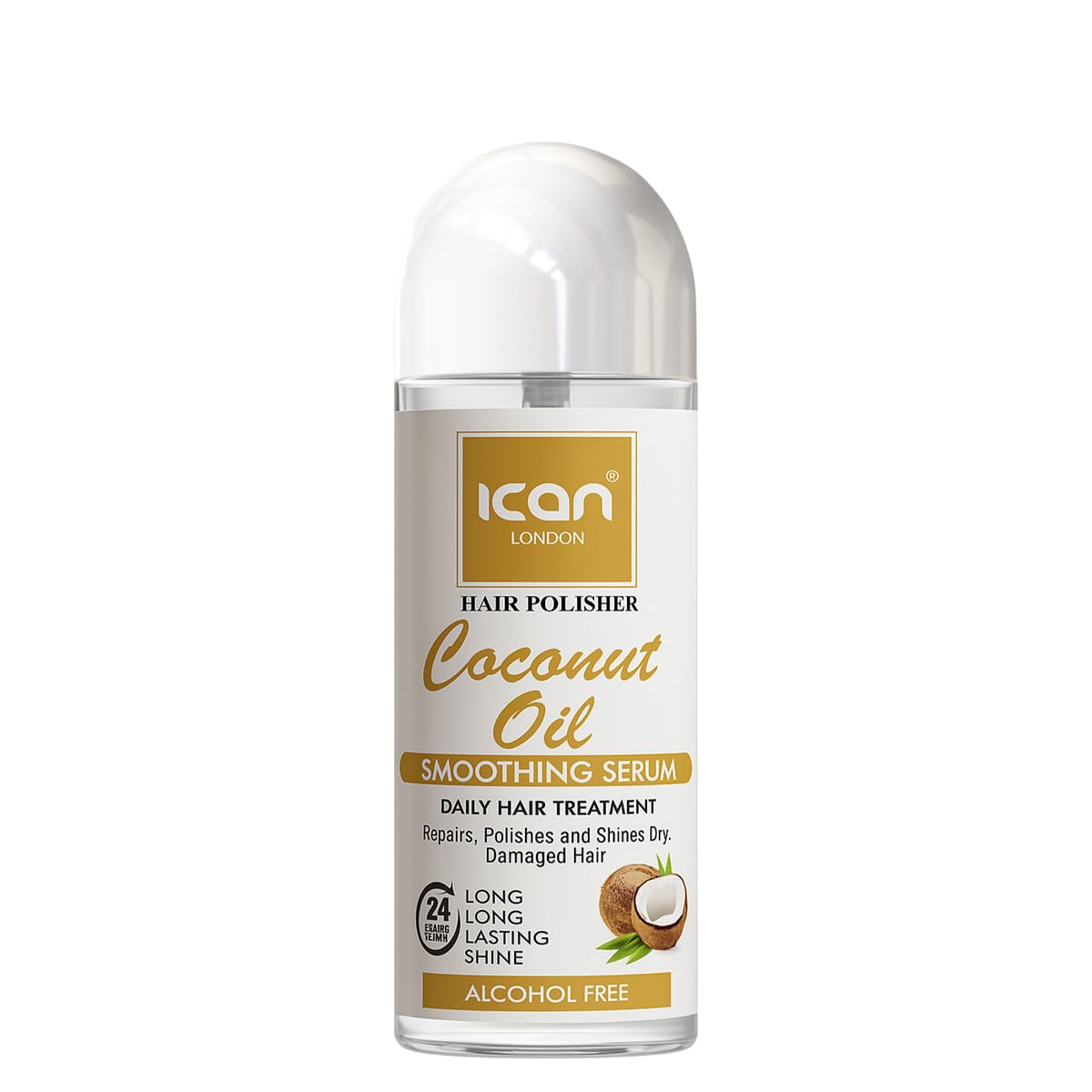 Ican London Hair Polisher Coconut Oil Smoothing Serum, 207ml