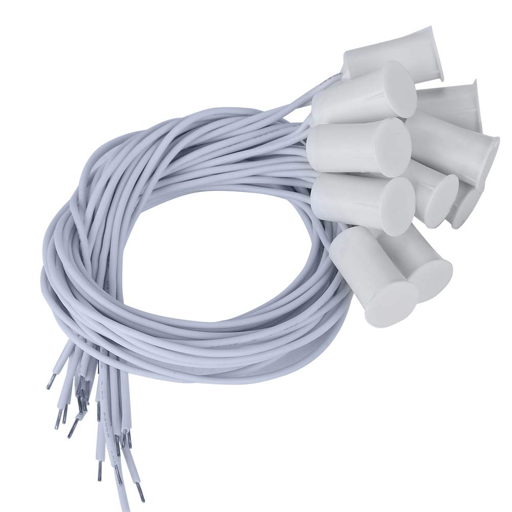 Wired Door Window Sensor Magnetic Reed Switch NC Recessed for Home Alarm System (Pack of 10)