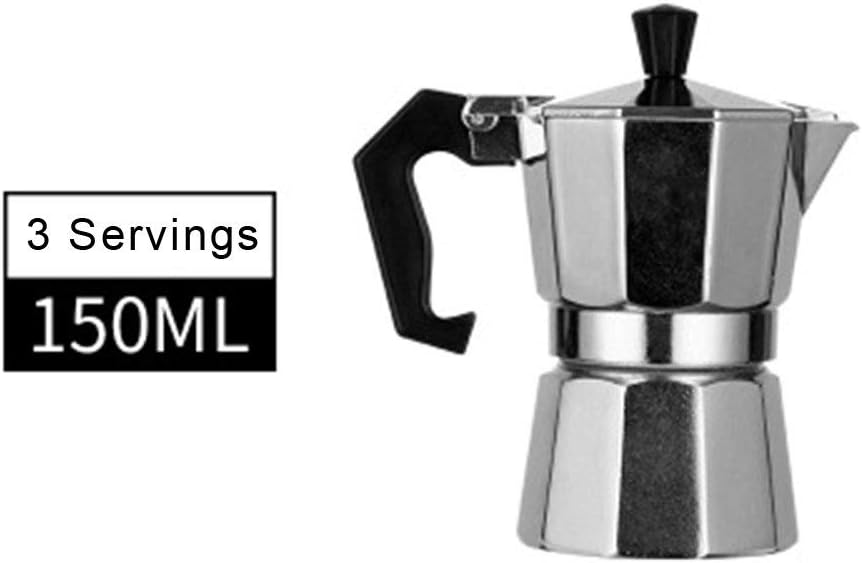 Dogggy 1PCS Moka Stove Top Coffee Maker Aluminum Mocha Coffee Pot Rapid Stovetop Coffee Brewer Stovetop Espresso Maker Moka Pot Moka Express Espresso Maker Easy to Use