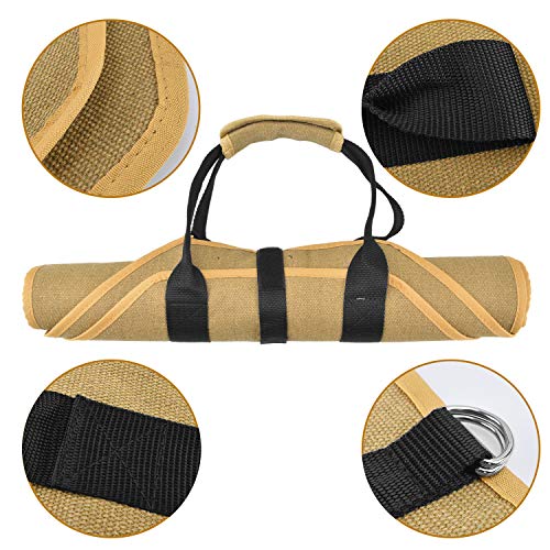 Geboor Firewood Carrier Log Tote Bag Canvas Fire Wood Holder Fireplace Wood Stove Accessories Padded Handle Storage Bag - Thumbnail 5