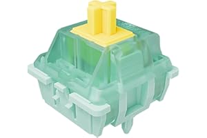 Zhouwang Gateron Goldenrod Yellow Pro Switches,5-Pin 55gf RGB LED Factory Pre-lubed Linear Switches for Mechanical Gaming Keyboard(90Pcs)