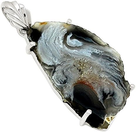 Xtremegems Geode Druzy 925 Silver Pendant Jewelry 1 5/8" 24440P