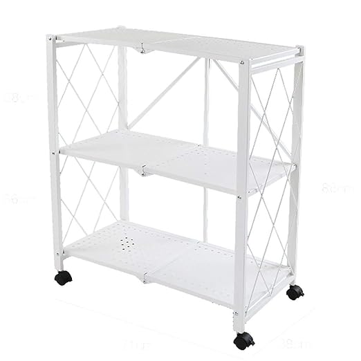 ACZZ Soporte de cocina de pie, estante plegable de cocina Carrito ...