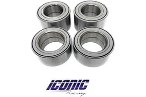 Iconic Racing Both Front and Rear Wheel Bearings Compatible with 11-18 Polaris Ranger 900 XP