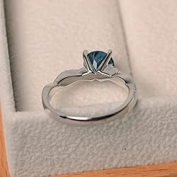 LUO S925 Sterling Silver Round Shaped 7 Mm London