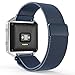 MoKo Fitbit Blaze Band , Milanese Loop Mesh Stainless Steel Bracelet Watch Strap for Fitbit Blaze Smart Fitness Watch with Unique Magnet Lock, No Buckle Needed, Frame NOT Included - BLUE