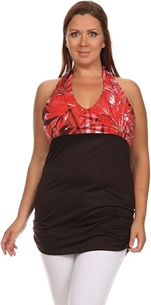 plus size red halter top