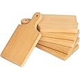 Woodla Mini Charcuterie Boards Set of 6 Small Wooden Board for Arts & Crafts Blanks for Engraving, Painting and Wood Burning, Serving Board for Entertaining, Party Gift Wares (Beech Wood, 7x3.35)