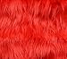 Faux Fur Fabric Long Pile Monkey Shaggy FIRE RED / 60