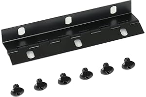 Dkaikai Mailbox Door Hinge Replacement for Imperial Mailbox with 6 Screw Holes, Steel Black Mailbox Door Repair Kit