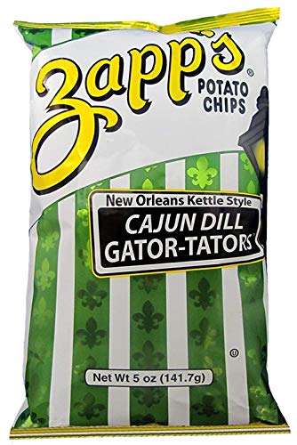 Zapp's Potato Chips - NEW ORLEANS KETTLE STYLE CAJUN DILL GATOR-TATORS - 2 x 5 oz